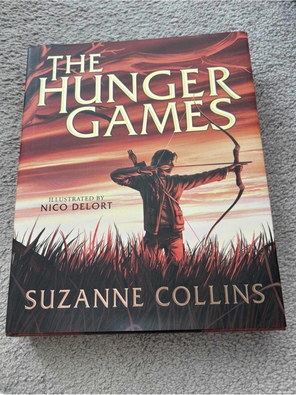 The Hunger Games Illustrated Edition by - Red/Orange Cover